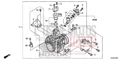 THROTTLE BODY CBF300NAJ de 2018